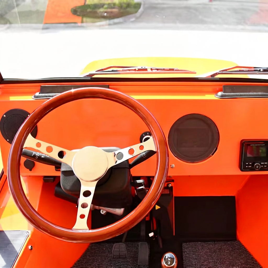 Capri wood-rimmed steering wheel and body-colour dashboard