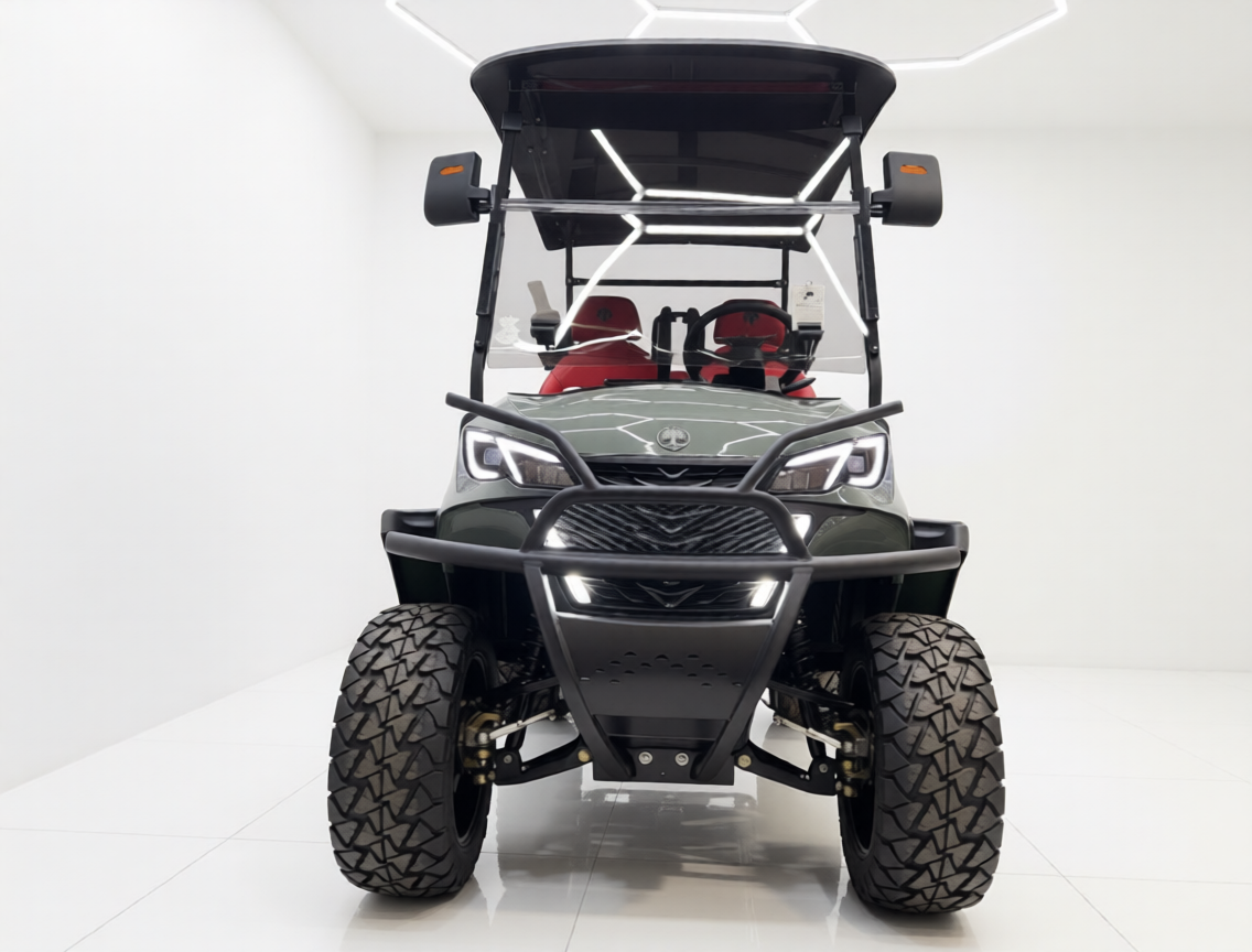 Riviera FR2 with bull bar front protection, front view